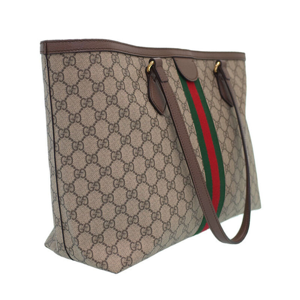 GUCCI Ophidia Supreme GG Tote Shoulder Bag Brown - Picture 2 of 9